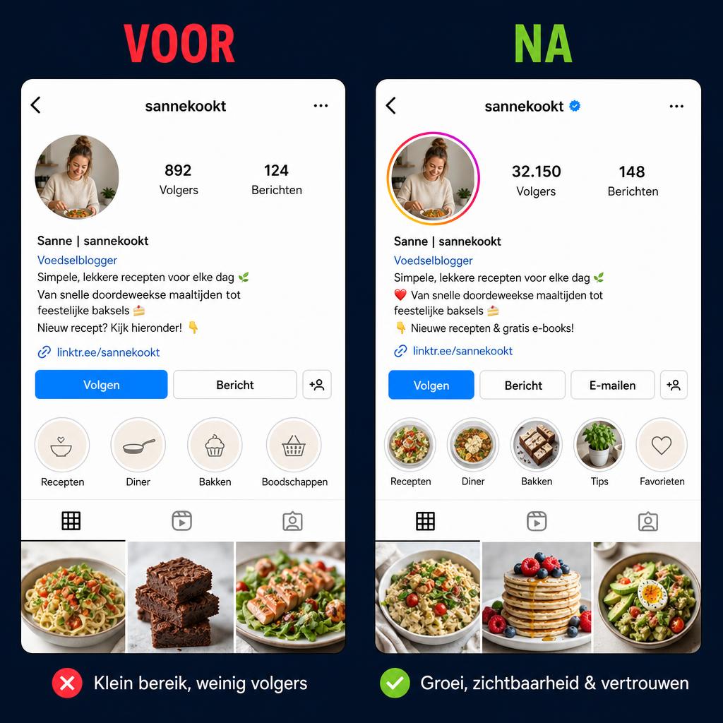 Voor en na foodblogger: van 892 naar 32.150 volgers